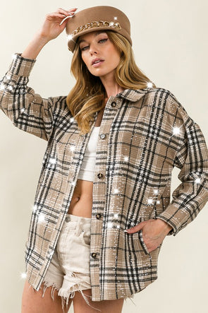 Sparkle Plaid Shacket