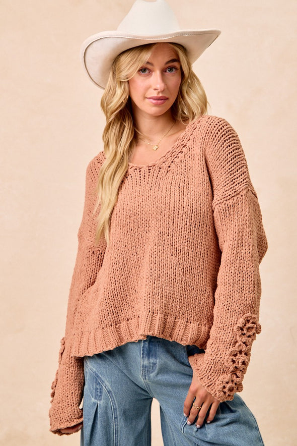 Chenille Bloom Sweater