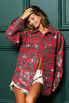 Holiday Sparkle Plaid Shacket