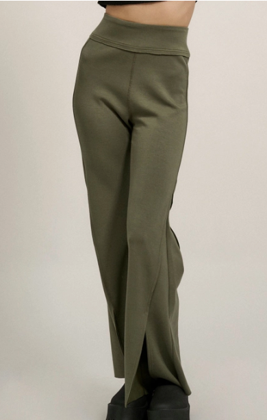 Wide Leg Pants for Women Elegant Elastic High Waist Dressy Bow Tie Pant  Work Business Suit Pant Casual Trousers Army Green at Amazon Women's  Clothing store