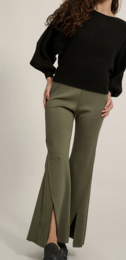 Belted Green Flare Pants – LEGiT