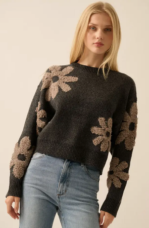 Floral Chenille Sweater