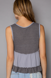 Pieced Ruffle Tank Top