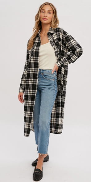 Longline Flannel Shacket