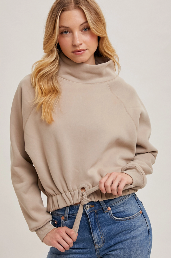 Tie Front Sweatshirt