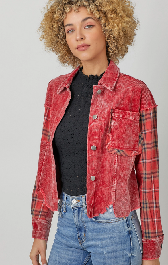 Garnet Plaid Jacket