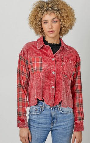 Garnet Plaid Jacket