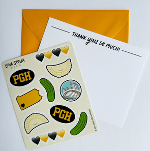 Thank Yinz Pittsburgh Note Cards