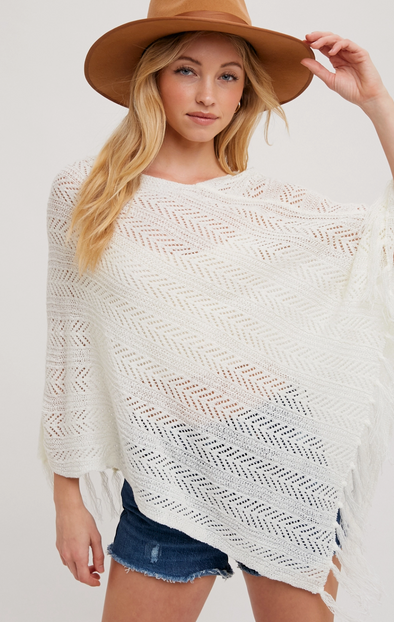 Open Knit Poncho