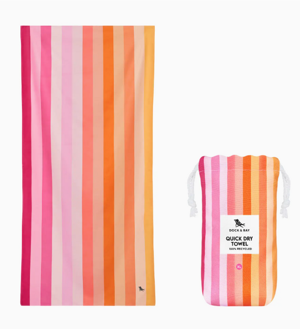 Dock & Bay Beach Towel Cabana - Miami Sorbet