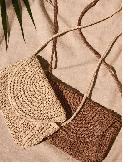 Sand Dollar Mini Straw Bag