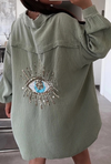 Gauze Evil Eye Top