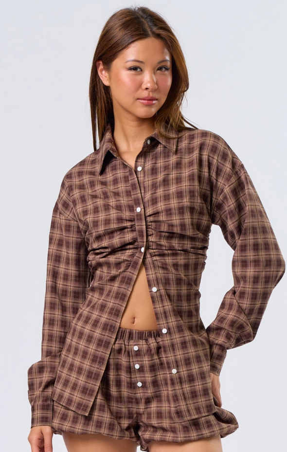 Jodi Plaid Top