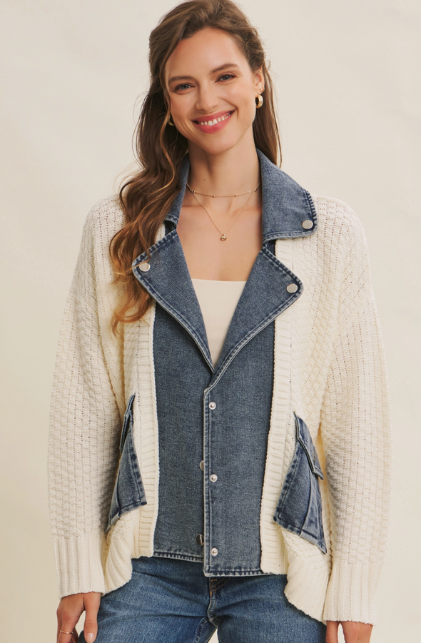 Denim Mix Sweater