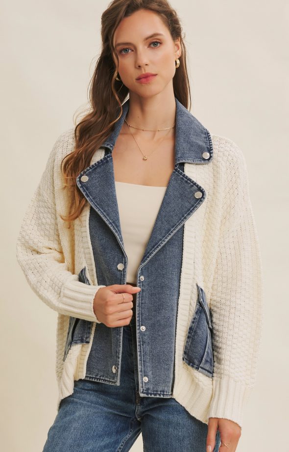 Denim Mix Sweater