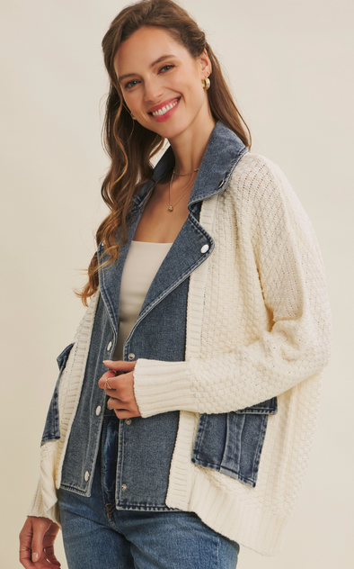 Denim Mix Sweater
