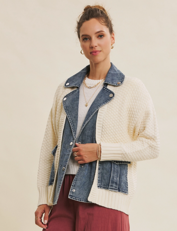 Denim Mix Sweater