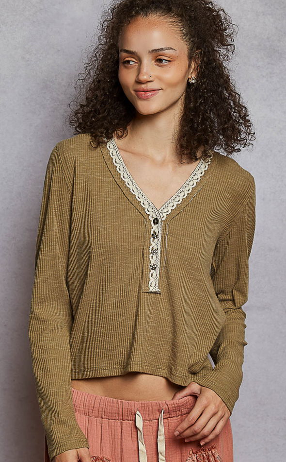 Polly Olive Top
