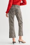 Leopard Mid Rise Denim