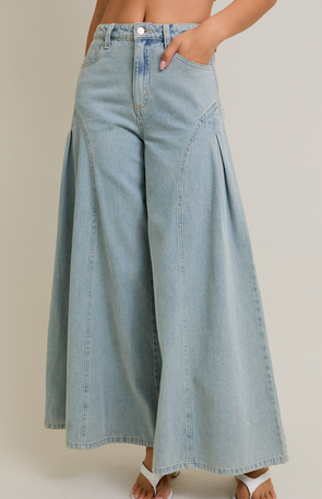 Sabrina Pleat Denim
