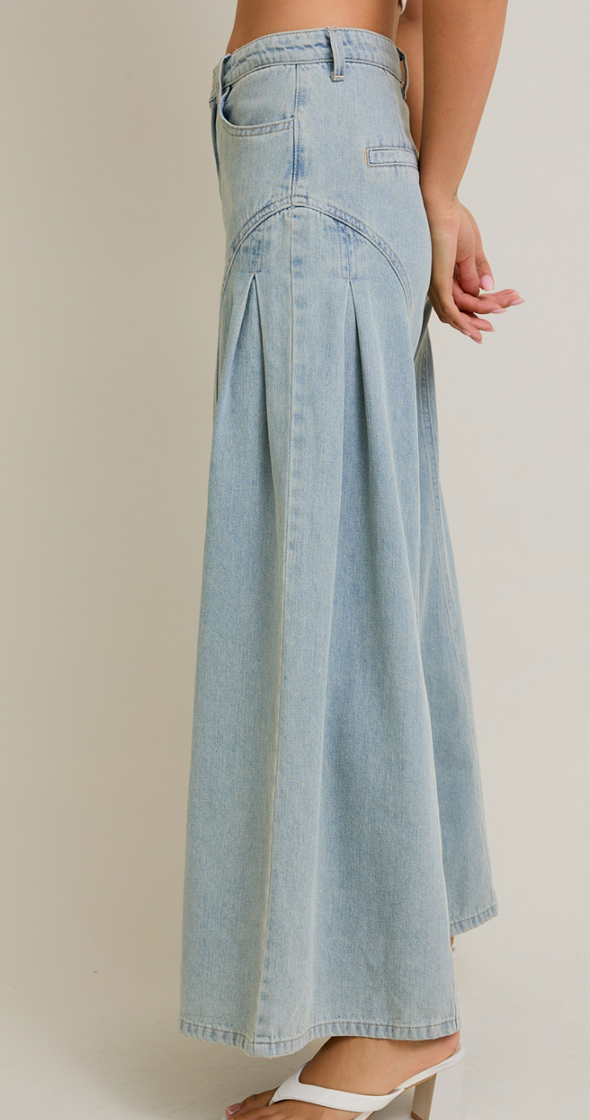 Sabrina Pleat Denim