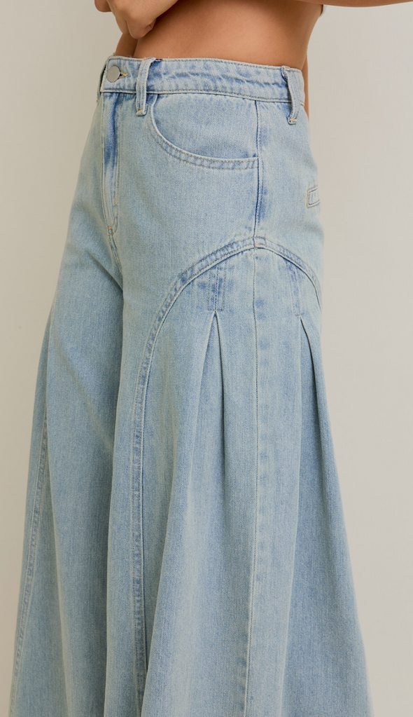 Sabrina Pleat Denim