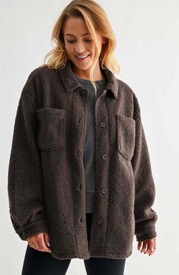 Cocoa Sherpa Shacket