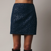 Denim Sequin Skirt