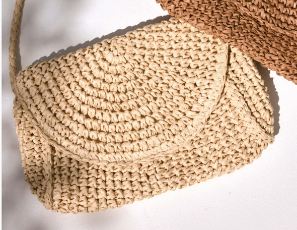 Sand Dollar Mini Straw Bag