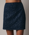 Denim Sequin Skirt