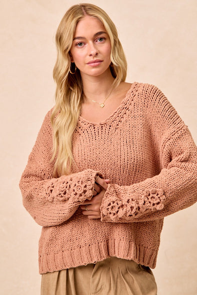 Chenille Bloom Sweater