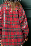 Holiday Sparkle Plaid Shacket