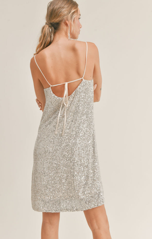 Disco Sequin Midi Dress